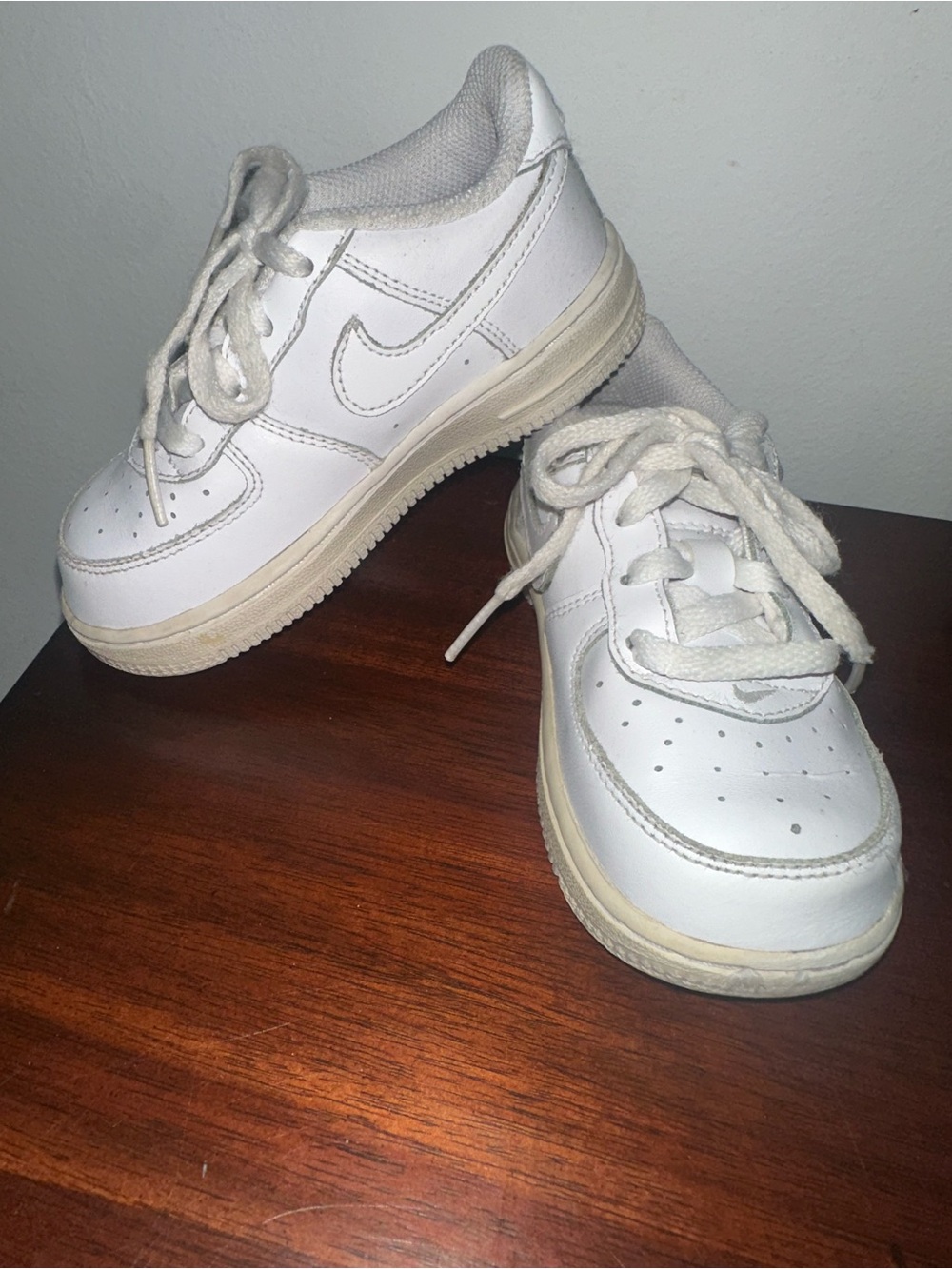 Nike Toddler Air Force 1 All-White Low-Top Shoes - Size 8C